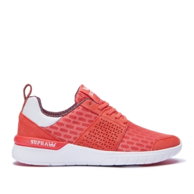 Supra Womens SCISSOR Low Top Shoes Coral/White | US-30333